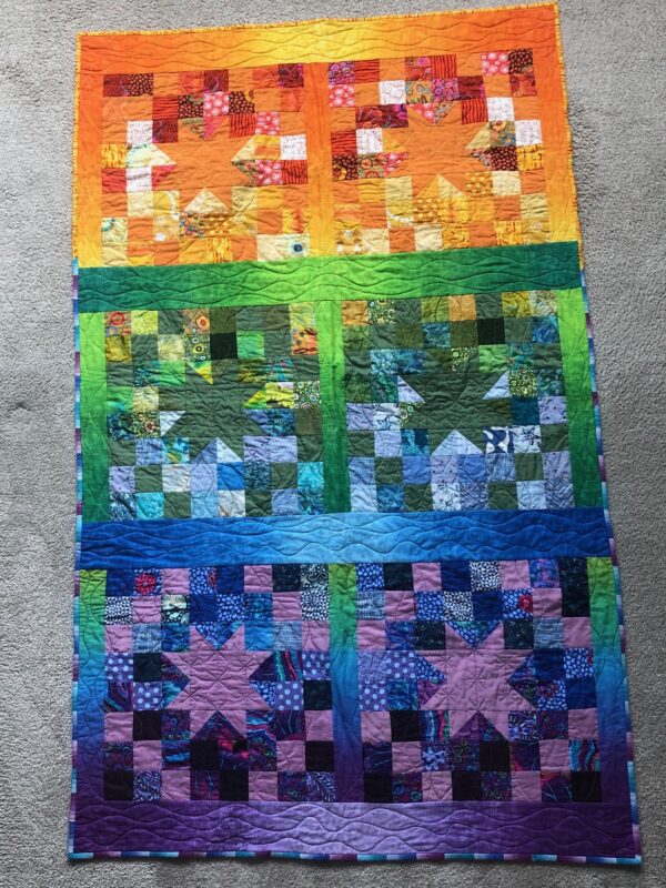 Rainbow baby quilt