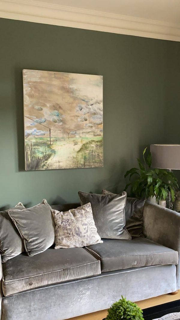 Smart Chelsea home with beautiful botanical work sourced by Louisa Warfield Art Consultancy