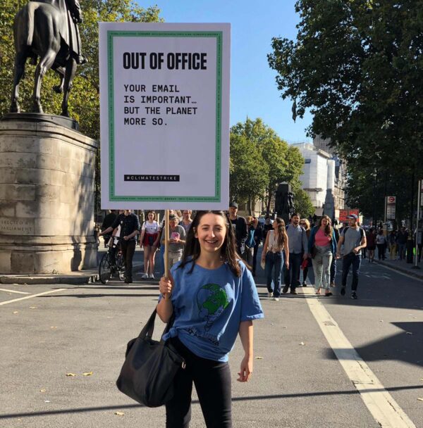 Amy at the Climate Strike